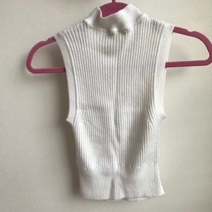 Mock neck cropped shirt